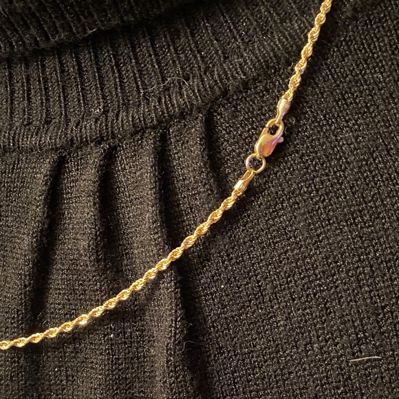 18k solid yellow Gold 22 inch Rope Chain Necklace 2.5 mm, 1.9 grams - Picture 9 of 16